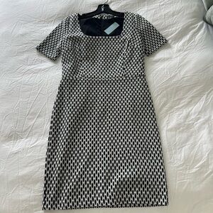 Ann Taylor Black and White Work Dress, NWT